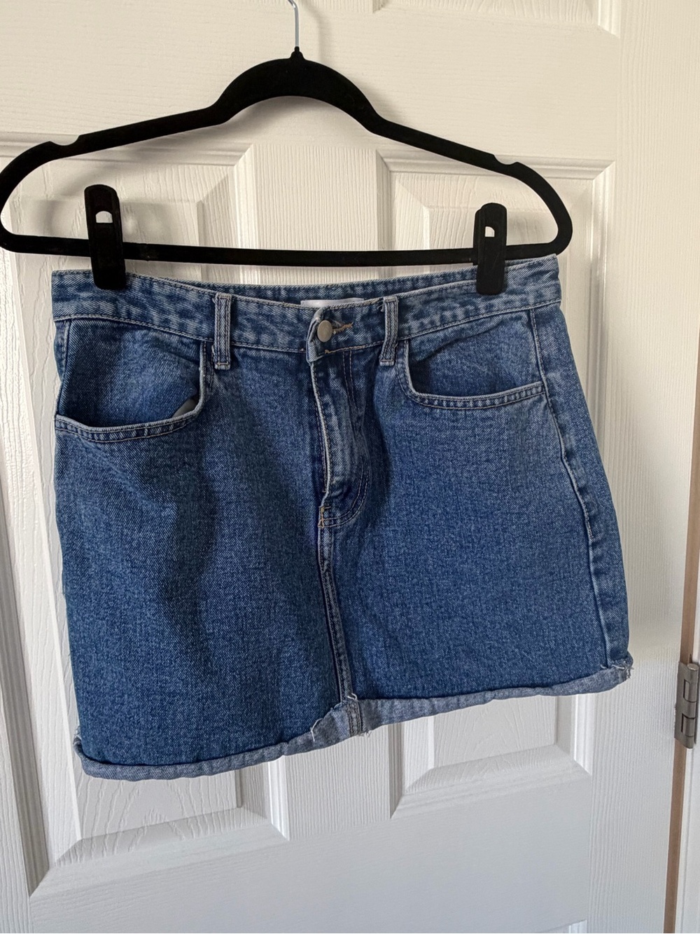 OAK + FORT Blue Denim Mini Skirt